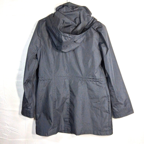 Women's Small London Fog "Bells and Whistles" Black Mesh Lined Rain Jacket/Coat - Picture 12 of 14